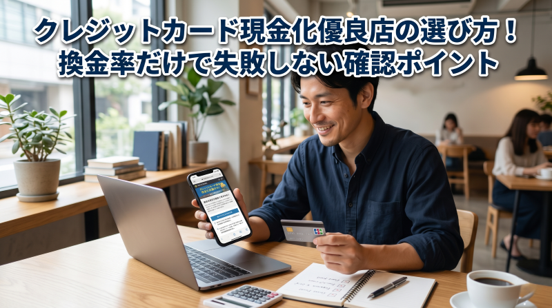 クレジットカード現金化優良店の選び方!換金率だけで失敗しない確認ポイント