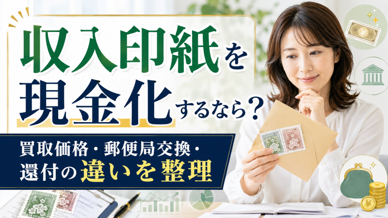 収入印紙を現金化するなら？買取価格・郵便局交換・還付の違いを整理