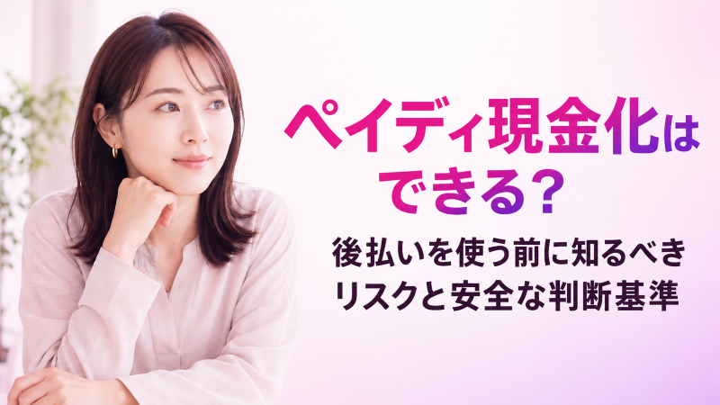 ペイディ現金化はできる？後払いを使う前に知るべきリスクと安全な判断基準